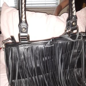 Steve Madden Bags - Steve Madden Black Leather Fringe Purse/Handbag Steve Madden Bags - Steve Madden Black Leather Fringe Purse/Handbag